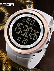 cheap -SANDA Digital Watch for Men Digital Digital Stylish Stylish Tactical Watch Waterproof Calendar Alarm Clock Plastic Silicone Fashion