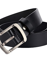 cheap -Men&#039;s Leather Belt Genuine Leather Cowhide Metal Bucke Geometric Business Casual Party Daily Black Brown Coffee