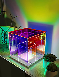 cheap -LED Table Lamp 3D illusion Personality Lamp Technology Sense Desk Lamp Bedside Lights Colorful Desk Lighting USB Table Lamp Post-modern Design Acrylic Light