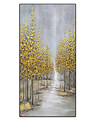 cheap -Oil Painting Hand Painted Vertical Abstract Landscape Classic Modern Rolled Canvas (No Frame)