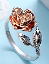 cheap -Ring Party Geometrical Silver Alloy Flower Simple Elegant 1pc / Women&#039;s / Open Ring / Adjustable Ring / Wedding / Gift