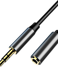 cheap -3.5mm Male to 3.5mm Female Audio AUX Cable Headphone Microphone Guitar Recording Adapter Converter Aux Cable