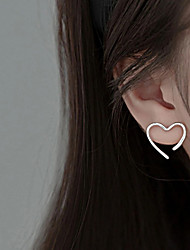cheap -1 Pair of Fashionable and Simple Heart-shaped Earrings
