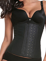 cheap -Corset Women&#039;s Corsets Comfortable Sport Underbust Corset Backless Tummy Control Basic Pure Color Hook &amp; Eye Latex Polyester Party &amp; Evening Walking Spring Summer Black Beige