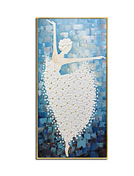 cheap -Oil Painting 100% Handmade Hand Painted Wall Art On Canvas Modern Abstract Beautiful Dancing Ballet Girl Home Decoration Decor Rolled Canvas No Frame Unstretched