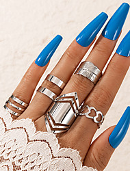 cheap -Ring Wedding Classic Silver Gold Alloy Heart Stylish Simple Fashion 5pcs / Women&#039;s