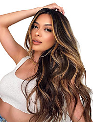 cheap -Remy Human Hair 13x4 / 4x4 Lace Front Wig For Women Brazilian Hair Body Wave Brown Glueless Natural Wig 150% Density Pre Plucked Human Hair Wigs 12-28 Inch
