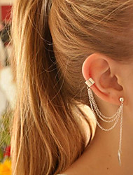 cheap -Clip on Earring Ear Cuff For Women&#039;s Party Birthday Casual Silver Plated Alloy Leaf Silver / Earrings