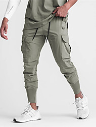 cheap -Men&#039;s Fashion Streetwear Jogger Sweatpants Trousers Pocket Elastic Drawstring Design Pants Casual Daily Solid Color Comfort Soft Mid Waist Black Gray Light Green Khaki Coffee L XL XXL 3XL 4XL