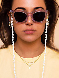 cheap -Men&#039;s / Women&#039;s Body Jewelry 75 cm glasses chain White irregular Simple / Luxury / Fashion Plastic / Alloy Costume Jewelry For School / Gift / Daily Summer