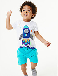 cheap -Toddler Boys Cotton Clothing Sets Short Sleeve Tee and Shorts