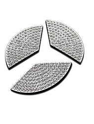 cheap -StarFire Chrome LOGO Sticker Car Steering Wheel Emblem Logo Diamond Decoration Sticker Auto Decor 3D Bling Rhinestone Decal Car Styling Interior Accessories 1pcs