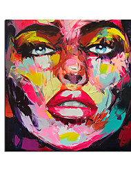 cheap -Oil Painting Handmade Hand Painted Wall Art Modern Abstract Francoise Nielly Knife Beautiful Female Portrait Face Home Decoration Decor Rolled Canvas No Frame Unstretched