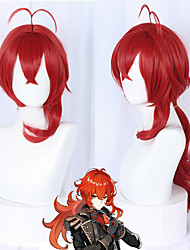 cheap -Cosplay Cosplay Cosplay Wigs Men&#039;s Side bangs 65 inch Heat Resistant Fiber Dry Red Adults&#039; Anime Wig