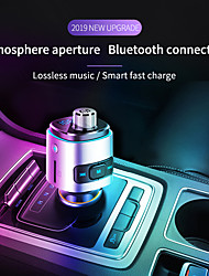 cheap -BC42 Car Bluetooth 5.0 FM Transmitter Handsfree MP3 Player Quick Charge QC 3.0 USB Fast Car Charger with 7-Color LED Backlights