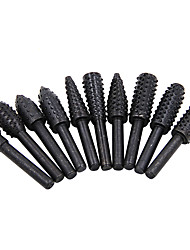 cheap -10pcs High Carbon Steel Black Rotary Burrs Cutter Engraving Grinding Bit For Rotary File Cutter Tools Woodworking DIY