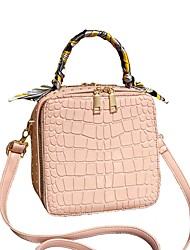 cheap -Women&#039;s Crossbody Bag Shoulder Bag PU Leather Rivet Crocodile Daily Going out Green White Black Pink