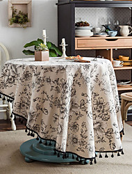 cheap -Farmhouse Style Pastoral Tablecloth Cotton Linen Fabric Table Cloth,Washable Table Cover Dust-Proof Wrinkle Resistant for Restaurant, Picnic, Indoor and Outdoor Dining
