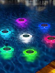 cheap -Floating Pool Light Solar Outdoor Lights RF Remote Control IP68 Waterproof Outdoor Landscape Swimming Pond Aquarium Garden Lawn Decoration Colorful Lighting 1X 2X