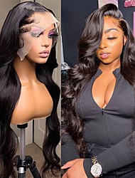 cheap -Transparent Body Wave 13x4 Lace Front Wig Human Hair Wigs 150% Density Brazilian 8-32 inch Wave 4x4 Lace Closure Frontal Wig For Women
