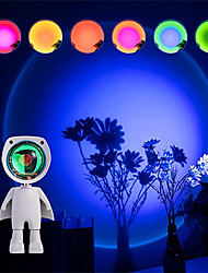 cheap -Rainbow Sunset Projector RGB Atmosphere Led Night Light Home Coffe shop Background Wall Decoration Colorful Lamp