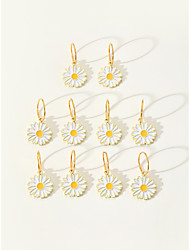 cheap -10pcs Women&#039;s Hair Ring For Party Evening Street Holiday Flower Series Retro Alloy White