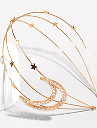cheap -1pc Women&#039;s Headbands Headband For Party Evening Gift Holiday Moon Star Glitter Alloy Golden