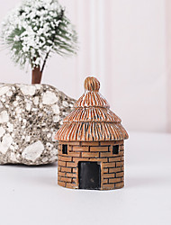 cheap -Decorative Objects Thatched Cottage Art Ornament Resin Modern Contemporary for Home Decoration Gifts 1pc