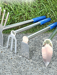 cheap -Garden Tools Black Plastic Handle Plastic Spraying Two End Dual-Purpose Hoe Five Tooth Rake Shovel Outdoor Hoe Flower Shovel