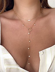 cheap -1pc Choker Necklace Pendant Necklace For Women&#039;s Party Evening Street Gift Pearl Alloy Long Lucky / Long Necklace