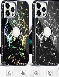 cheap -Phone Case For Apple Back Cover iPhone 12 Pro Max 11 Pro Max Shockproof Dustproof Plating Marble TPU PC