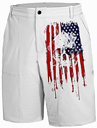 cheap -Men&#039;s Classic Style Fashion Shorts Cargo Shorts Pocket Print Short Pants Casual Daily Graphic American Flag Comfort Breathable Mid Waist White M L XL XXL 3XL