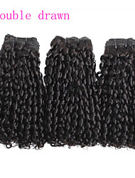 cheap -10A Brazilian Virgin Hair Pixie Cut Curly 3 Bundles Remy Human Hair Weaves For Women 100% Unprocessed Brazilian Funmi Hair Extensions Natural Color 8-20 Inch