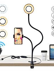 cheap -Bluetooth two-in-one fill light 9Cm metal clip desktop live fill light mobile phone selfie beauty folding photography light
