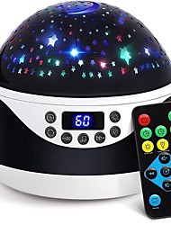 cheap -Night Lights Projector with Timer Music Romantic Rotating Moon Star Lights Remote Control Projection Lamp Great Ramadan Gifts for Girls Boys Room Wall Decoration