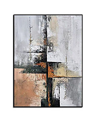 cheap -Oil Painting Hand Painted Vertical Abstract Pop Art Contemporary Modern Rolled Canvas (No Frame)
