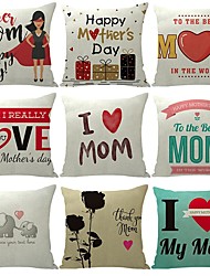 cheap -Mother&#039;s Day Double Side Cushion Cover 1PC Soft Decorative Square Throw Pillow Cover Cushion Case Pillowcase for Bedroom Livingroom Superior Quality Machine Washable Indoor Cushion for Sofa Couch Bed Chair