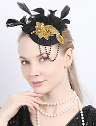 cheap -The Great Gatsby Charleston Retro Vintage 1950s 1920s Headpiece Masquerade Women&#039;s Costume Golden Vintage Cosplay Party / Evening / Headwear