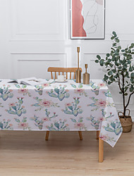 cheap -Cactus Tablecloth,Rectangle Farmhouse Table Cloth Water Resistant Dust Proof Decorative Table Cover for Kitchen Holiday Home Party Decor