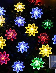 cheap -10m 100leds Outdoor Solar Lotus String Lights Outdoor IP65 Waterproof Harden Lights Christmas Wedding Party Holiday Patio Outdoor Decoration