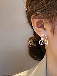 cheap -1 Pair Stud Earrings Earrings For Women&#039;s Wedding Birthday Gift Imitation Pearl Rhinestone Alloy Sweet Heart