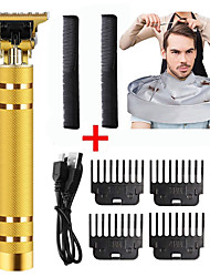 cheap -Hair Clippers for Men Cordless Rechargeable Hair Trimmer Metal Body Cutting Grooming Kit Beard Shaver Barbershop Professional (Gold) Pair with Hairdressing Cloth and Comb