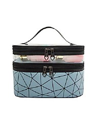 cheap -double-layer transparent cosmetic bag large-capacity diamond wash bag new portable skin care products travel cosmetic storage bag