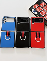 cheap -Phone Case For Samsung Galaxy Flip Z Flip 3 Flip Shockproof Solid Colored Aluminum Alloy