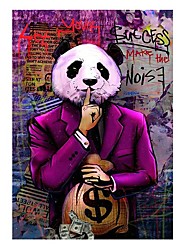 cheap -Wall Art Canvas Prints Posters Painting Mr.Panda Quote Artwork Picture Home Decoration Décor Rolled Canvas No Frame Unframed Unstretched