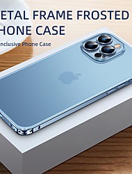 cheap -Phone Case For Apple Back Cover iPhone 13 12 Pro Max Shockproof Dustproof Frosted Transparent PC Metal