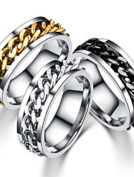 cheap -1pc Ring Midi Rings For Couple&#039;s Men Women Stone Silver Gold Street Sport Gift Titanium Steel Bottle Opening Joy