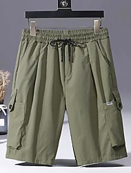 cheap -Men&#039;s Hiking Shorts Summer Outdoor Breathable Quick Dry Lightweight Shorts Bottoms plan Black khaki Army Green Fishing Climbing Camping / Hiking / Caving M L XL 2XL 3XL