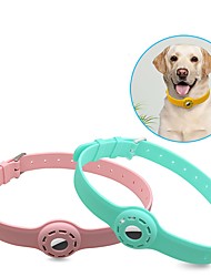 cheap -Phone Case For Apple AirTag Airtag Dog Collar AirTag Anti-lost Locator Tracker Solid Colored Silicone