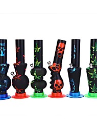 cheap -32cm Leak Bottom Printed Acrylic Pipe Detachable and Washable Hookah Multi-picture Multi-color Variety